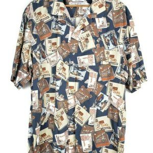 Columbia Men's Hawaiian Shirt Size Large Tiki
